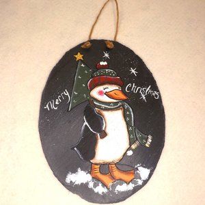Penguin Slate Wall Hanging